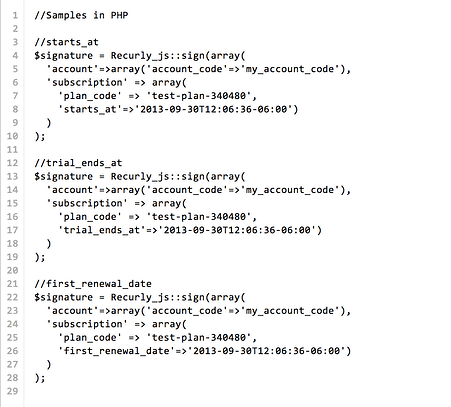 PHP samples