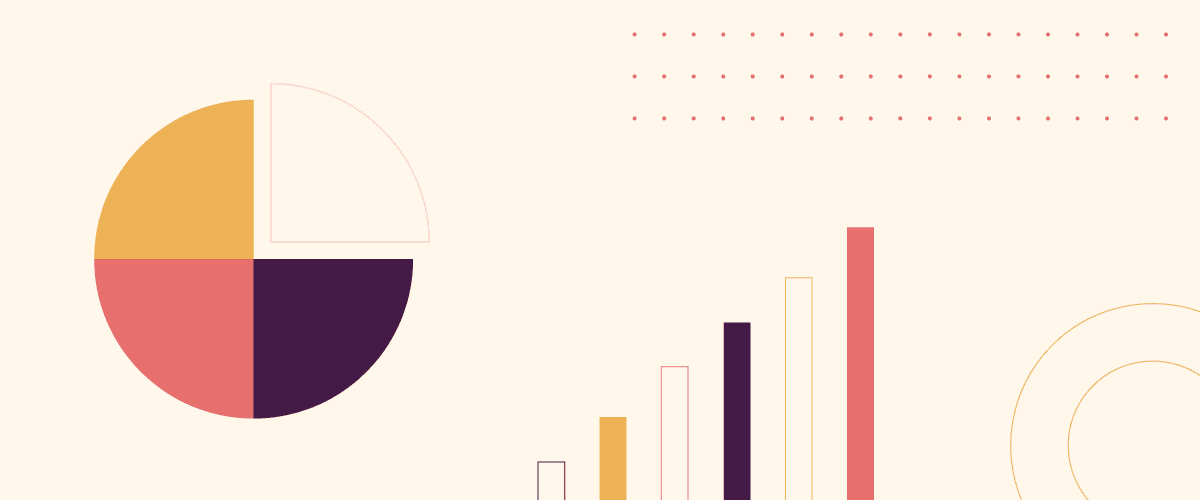Colored charts graphic