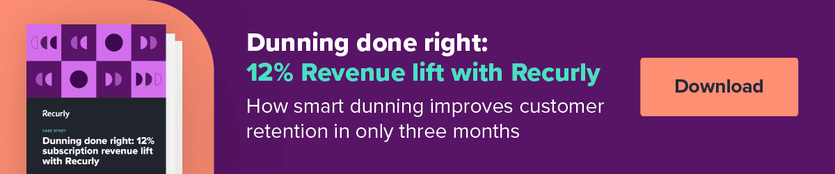 Dunning done right: 12% subscription revenue lift with Recurly CTA image