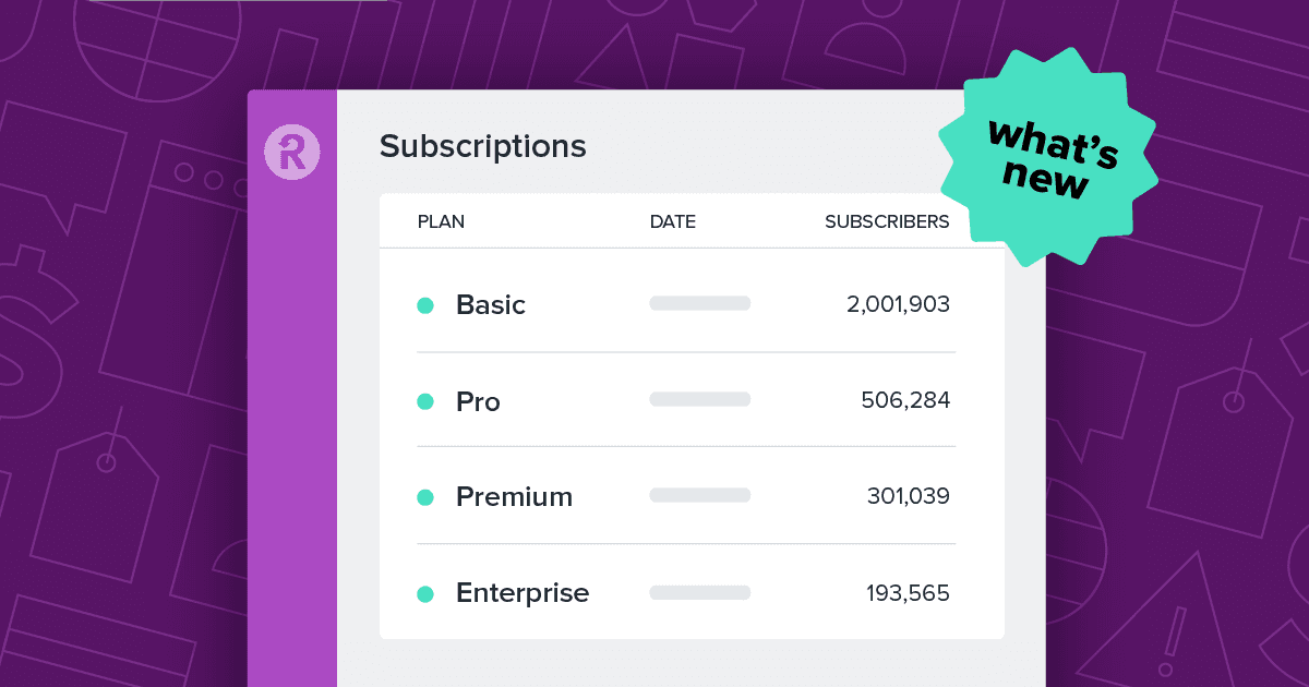 Recurly Monthly Product Launch