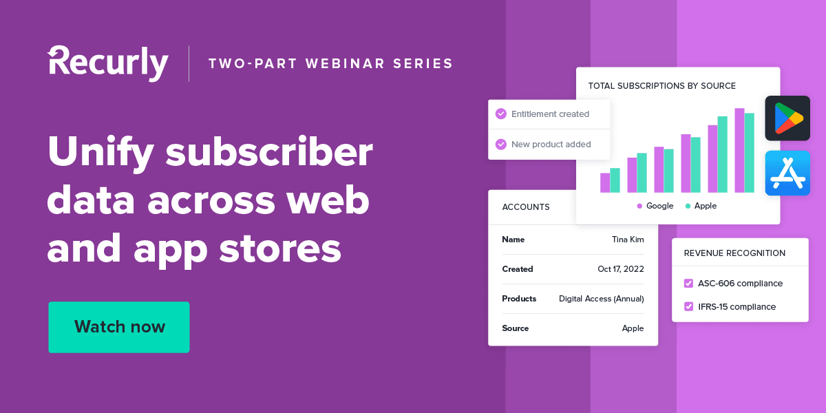 Recurly app management two-part webinar series