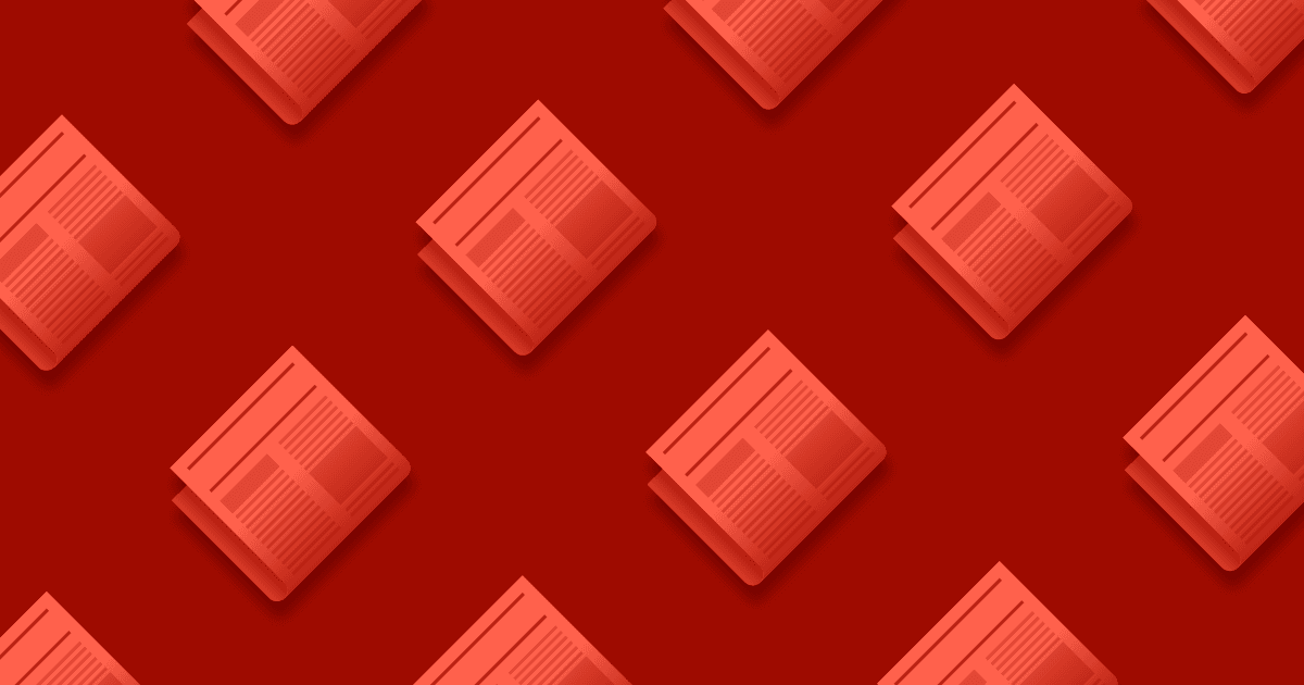 Newspapers red background