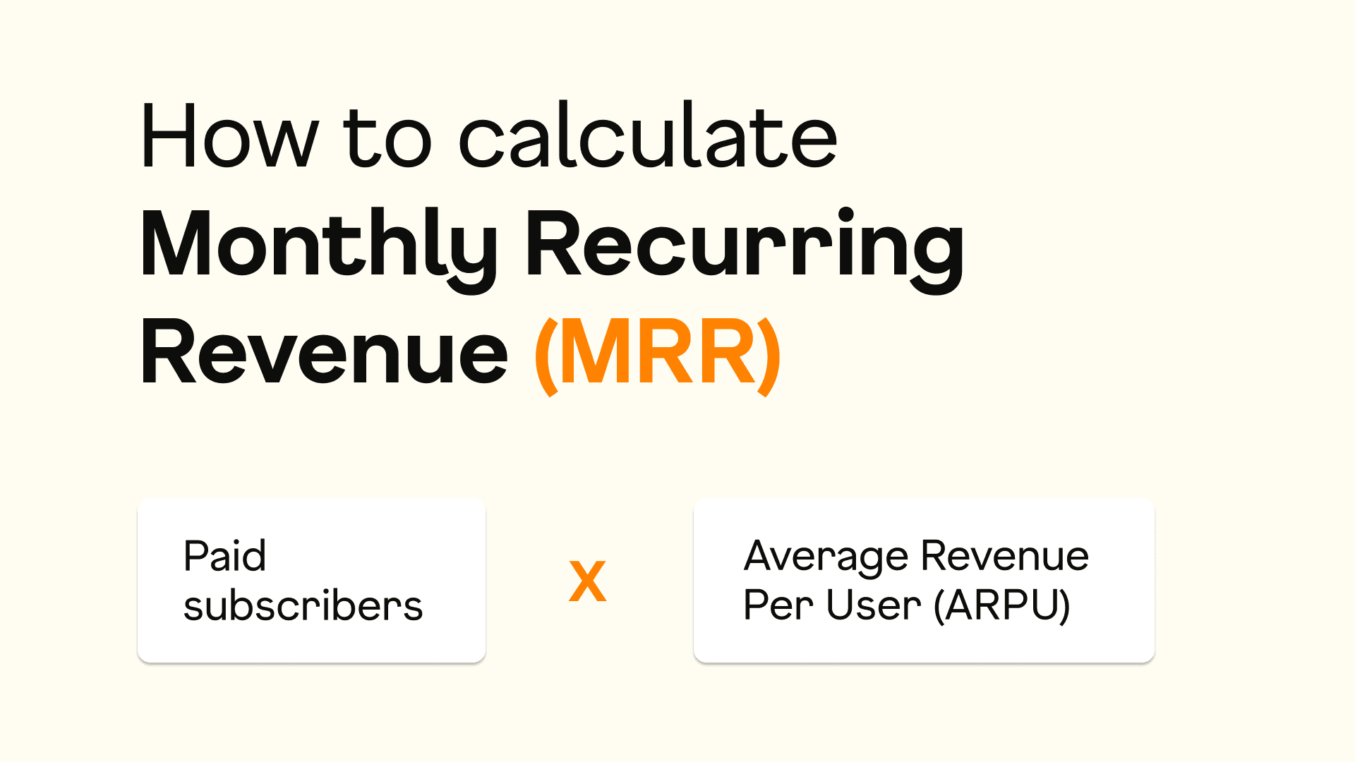 how to calculate monthly recurring revenue