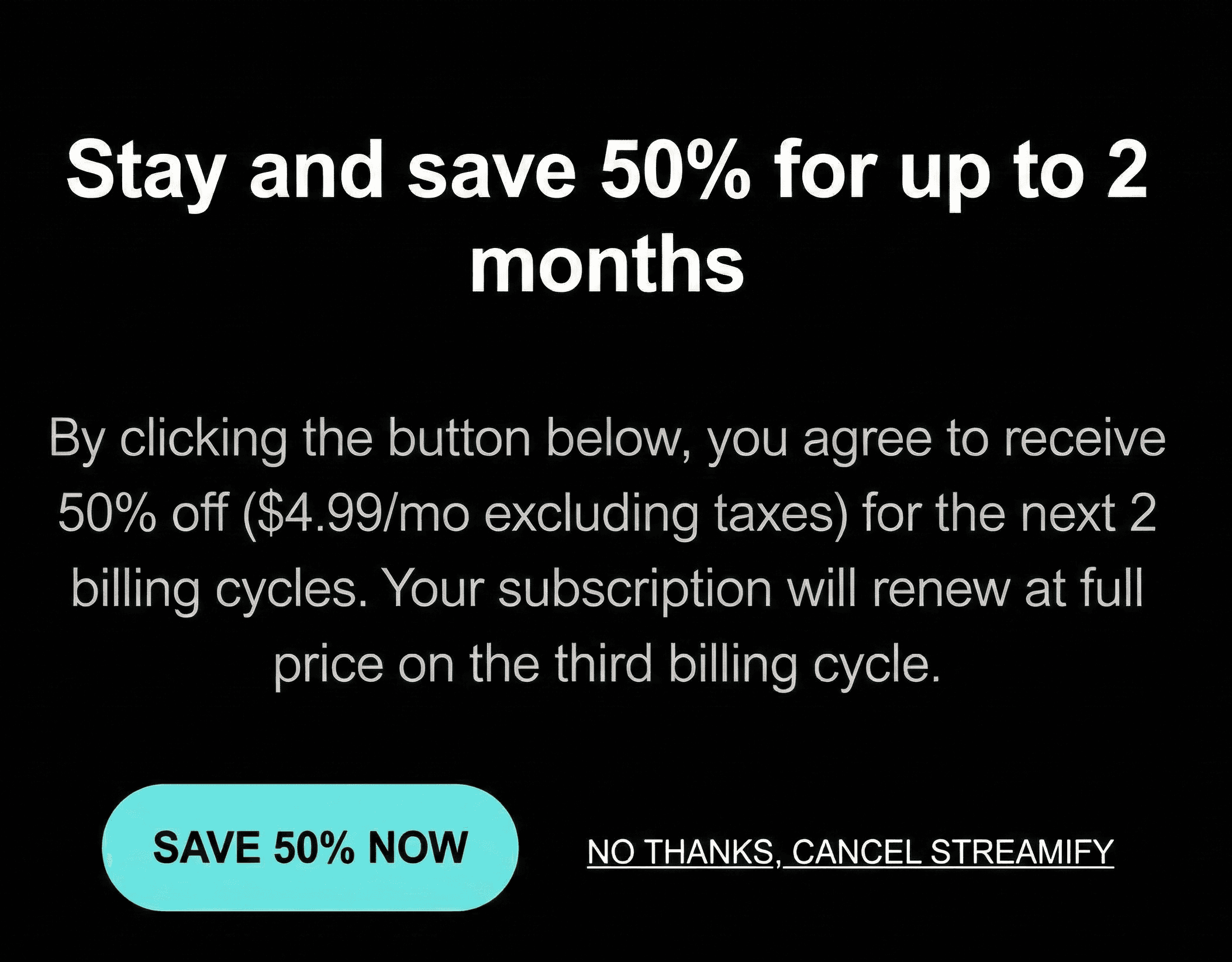 popup sorry to see you go