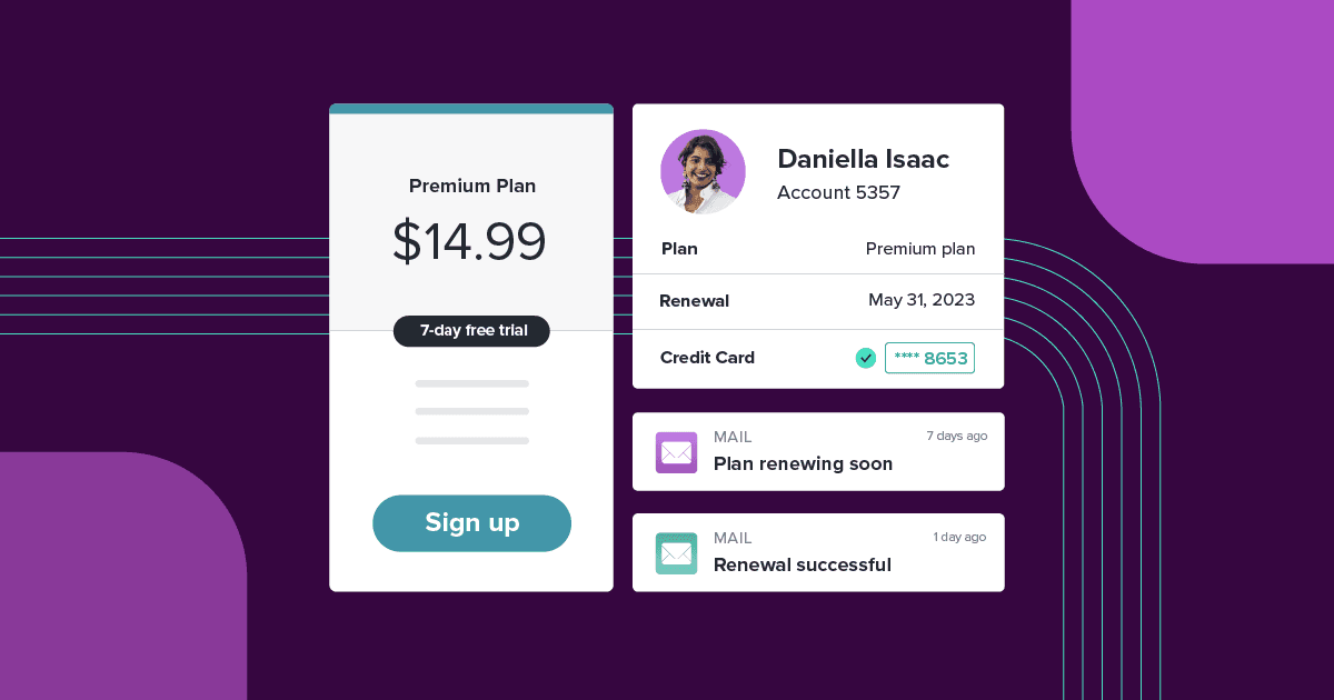 Recurly demo from signup to renewal blog image