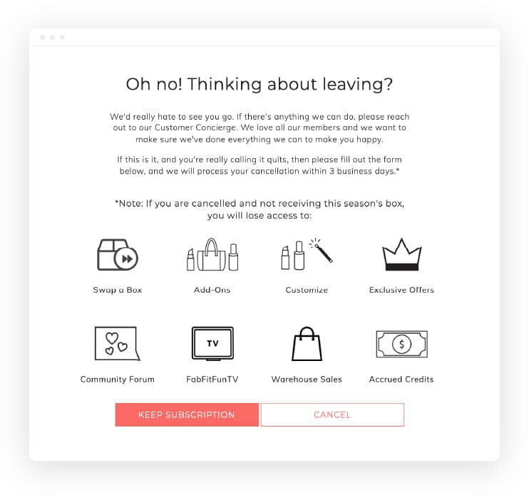 Image showing how to pause membership for FabFitFun.