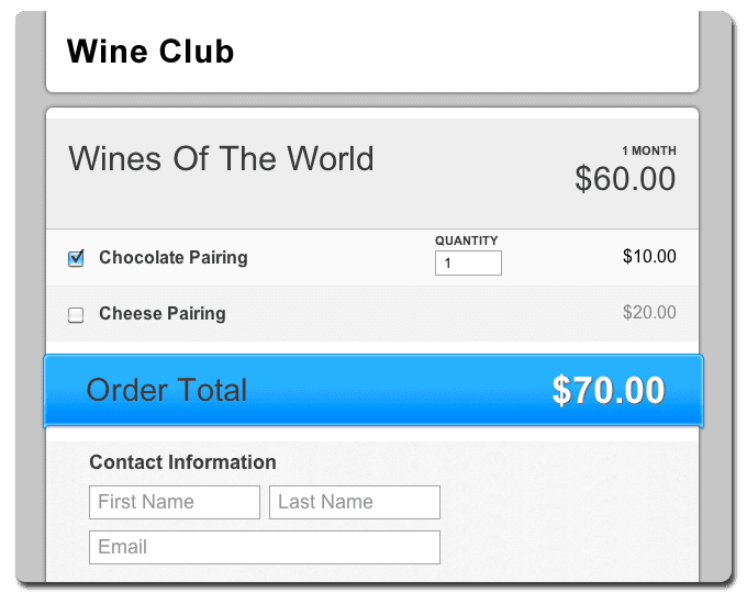 Wine Club order