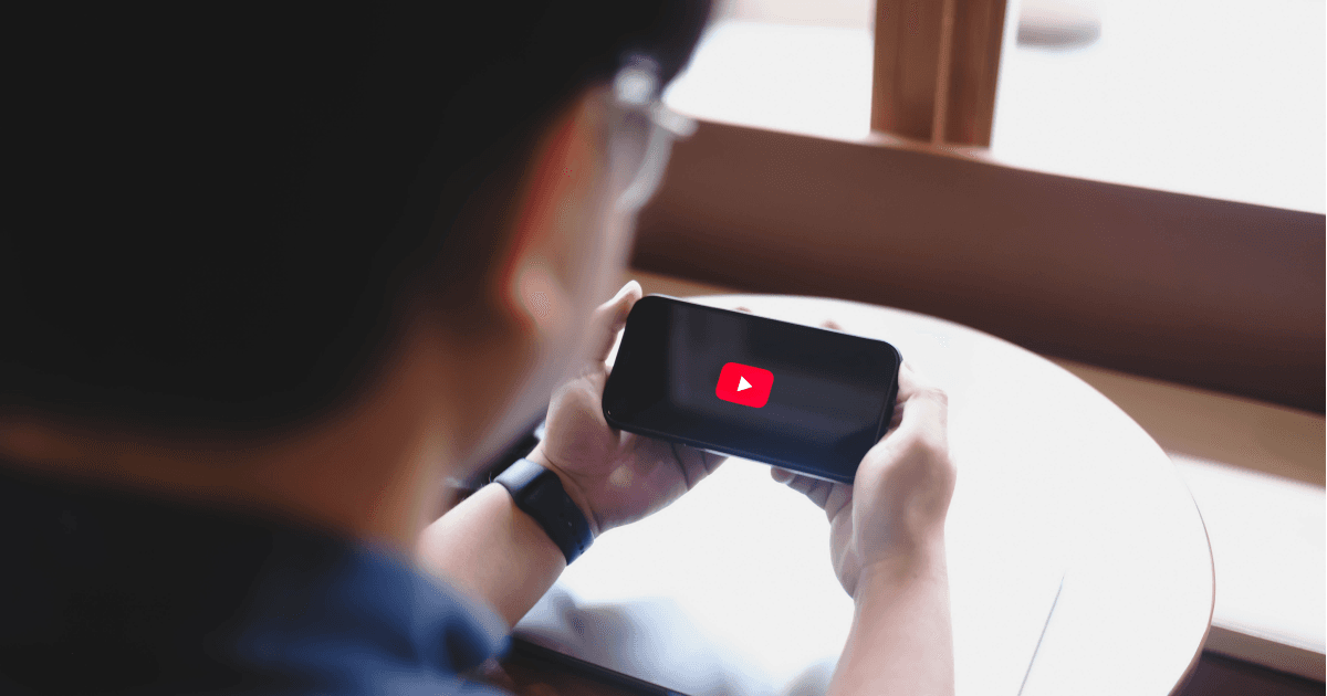 person watching YouTube TV