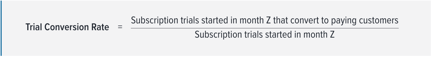 Trial conversion rate formula