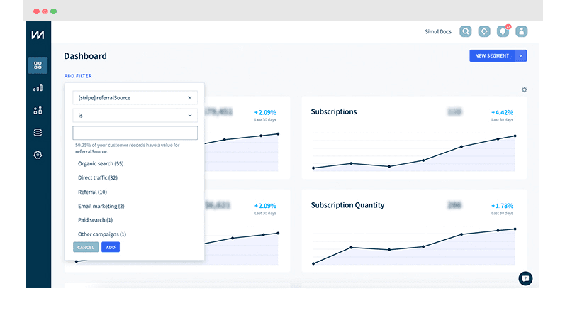 Dashboard example