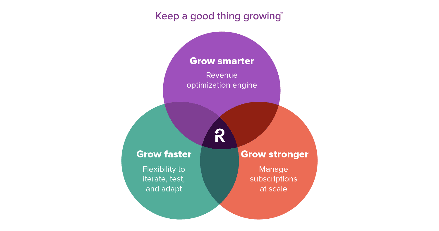 Image showing a diagram of Recurly’s subscription management software capabilities.