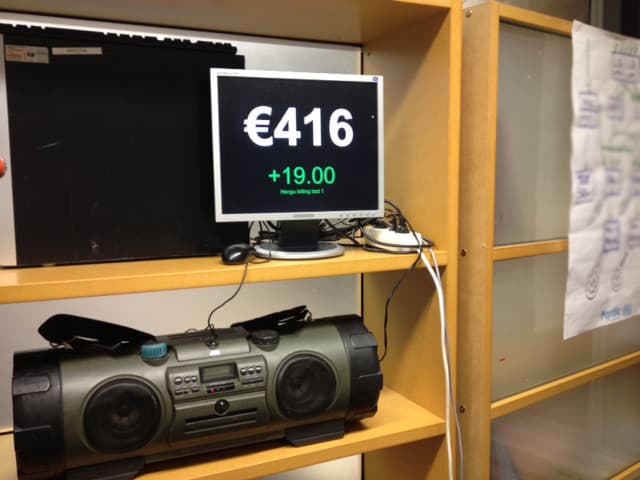 Monitor showing KPI