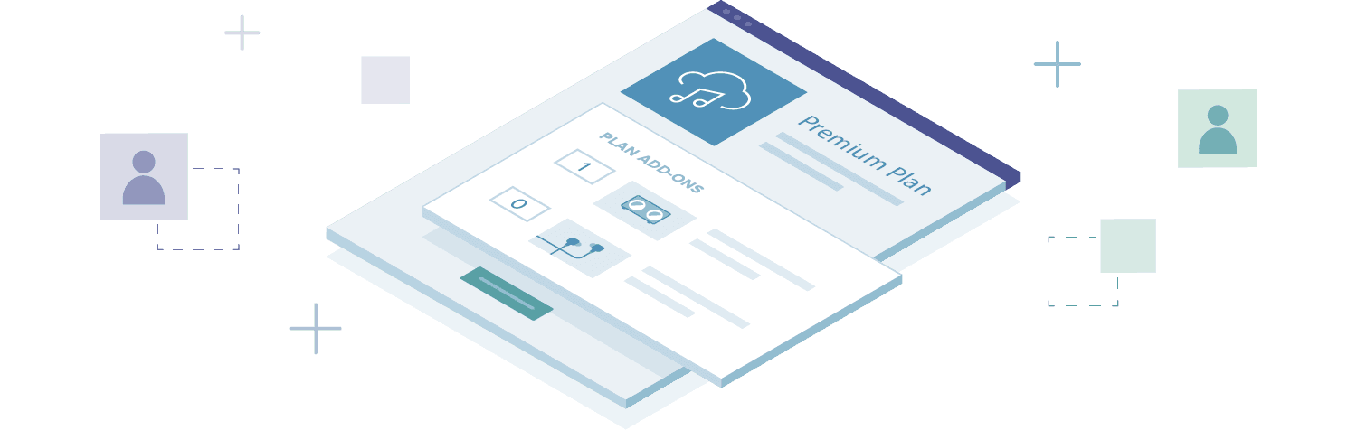 Premium plan and add-ons screen graphic