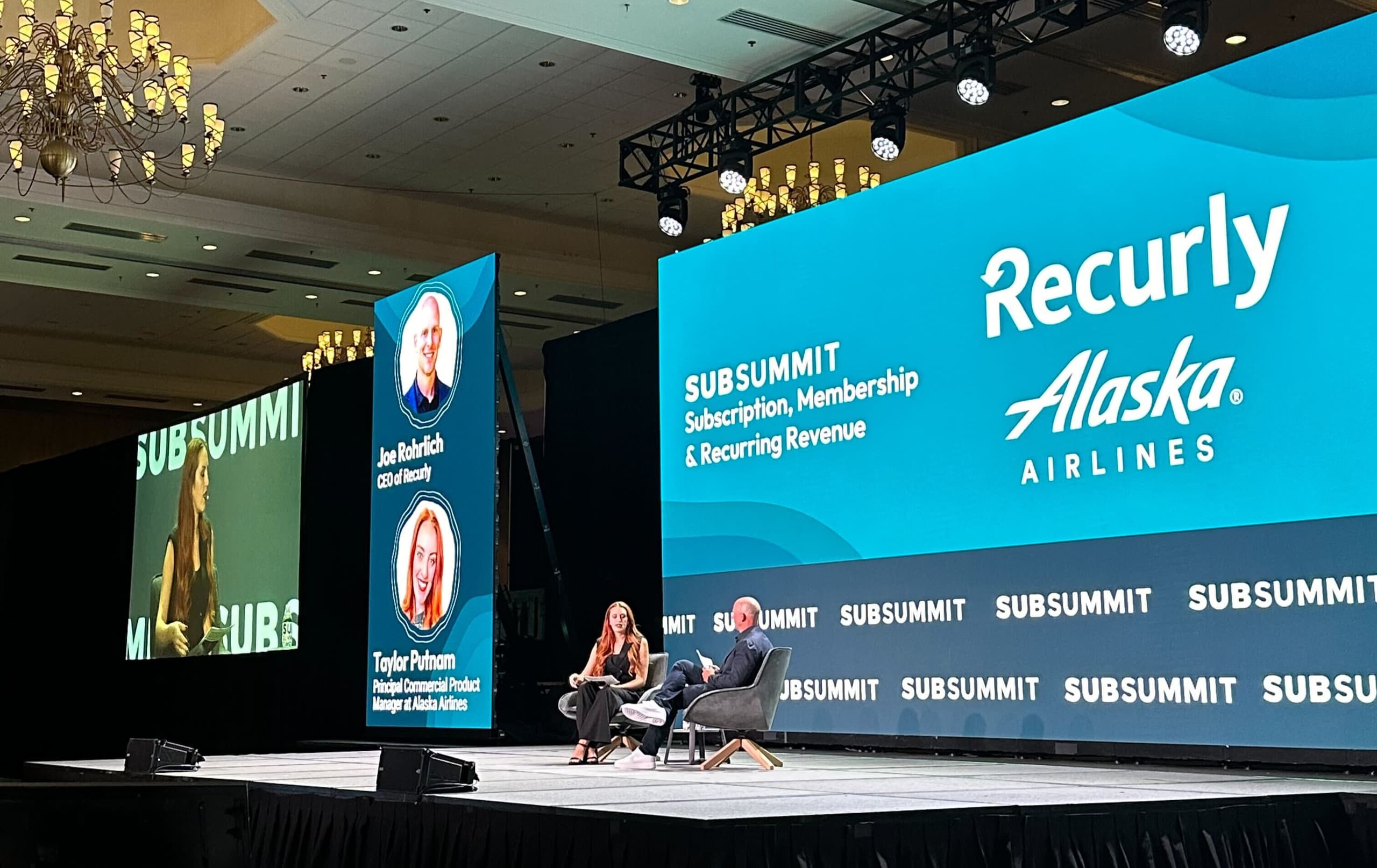 Alaska Airlines chat with Recurly at SubSummit