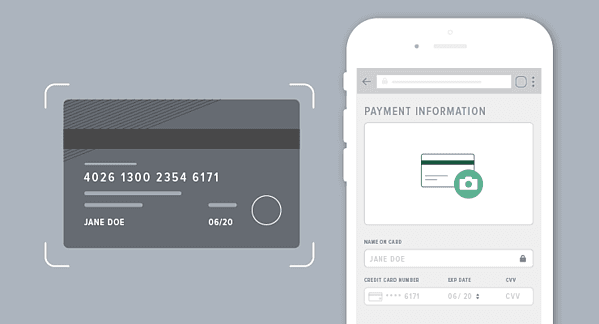 Credit card information capture