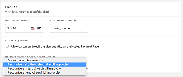 Plan Fee screen