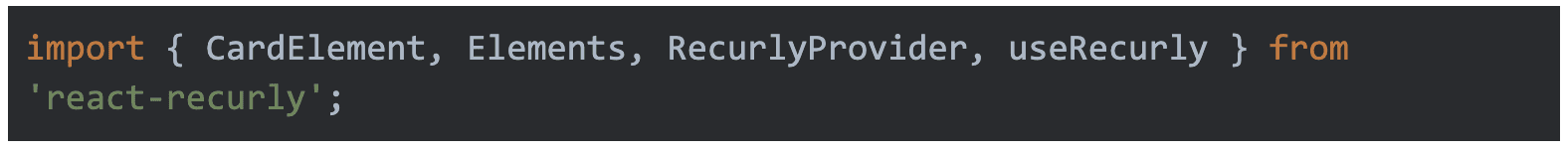 Importing Recurly React code