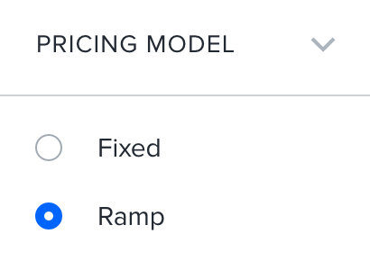 Fixed and ramp pricing