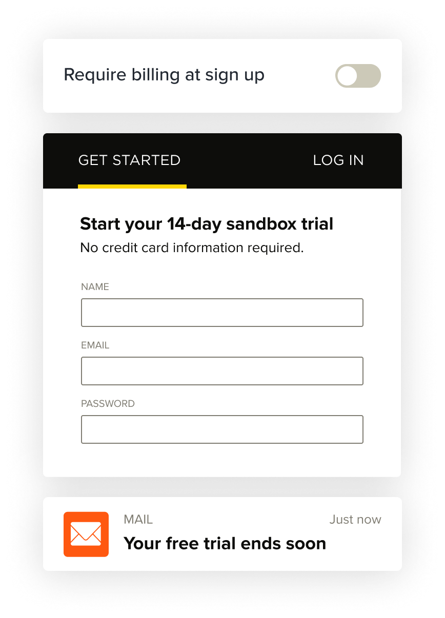 Require billing at sign up