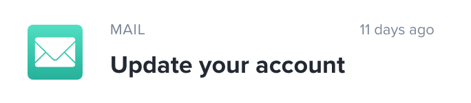 Update your account