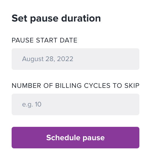 Schedule pause