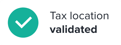 Tax location validated