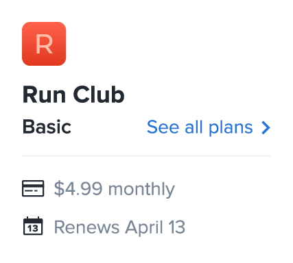 Run club - basic plan