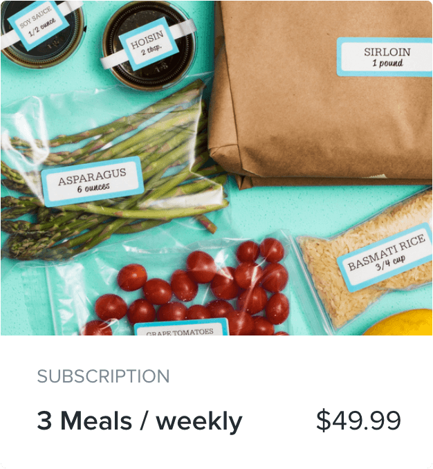 Meal subscription