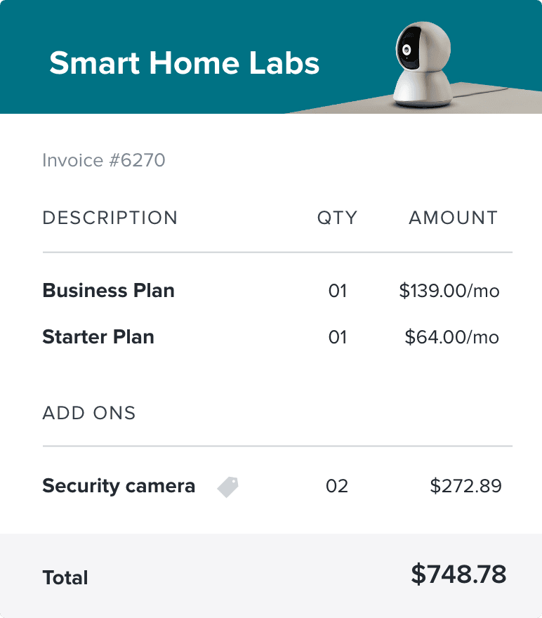 Smart home labs invoice