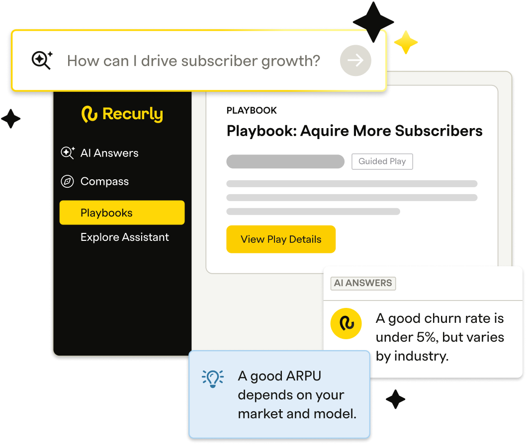 Fall release webinar promo - Recurly Compass UI examples